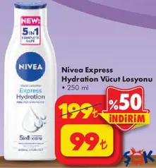 NİVEA EXPRESS HYDRATİON VÜCUT LOSYONU 250 ML